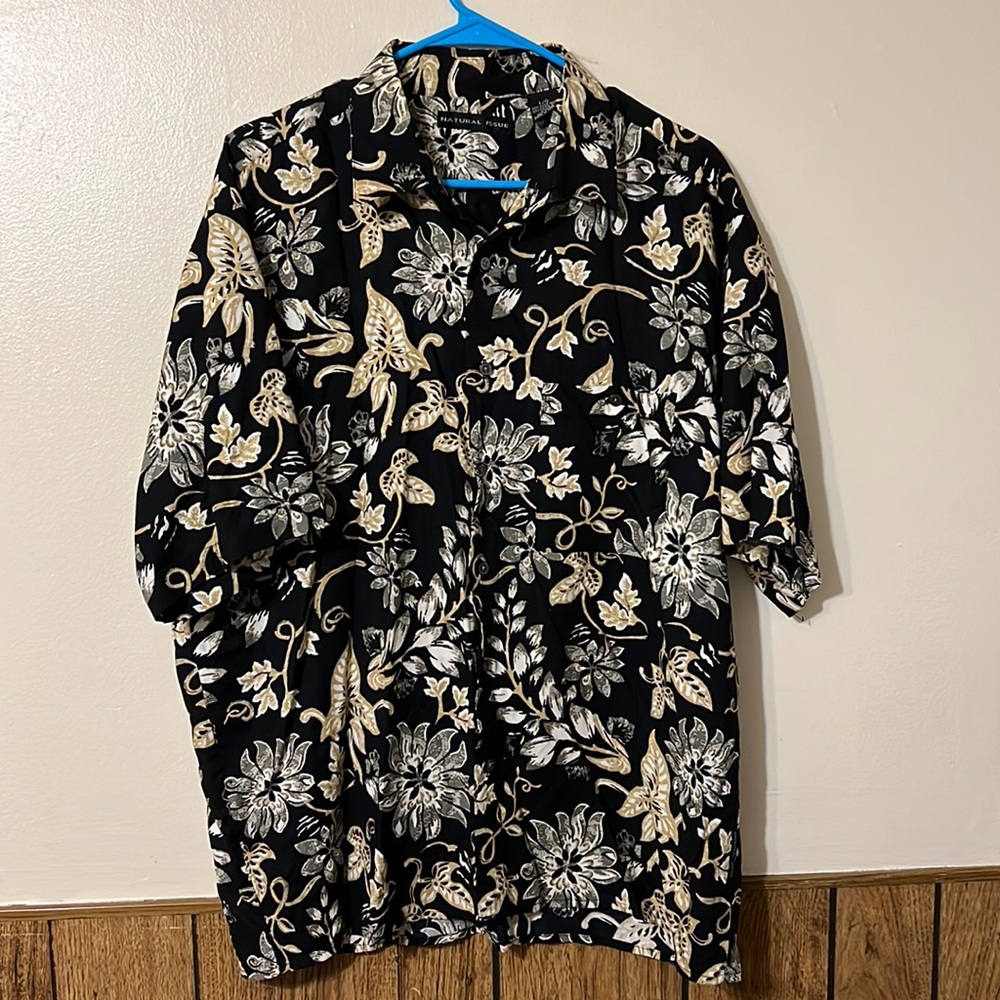 NATURAL ISSUE FLORAL SHORT SLEEVE MAN SIZE LARGE